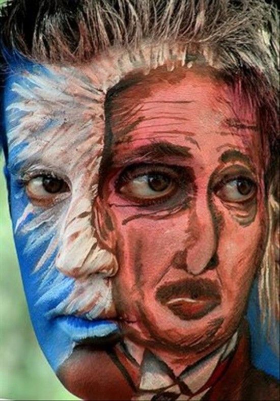 550x787 The Best Of Halloween Face Painting (34 Photos) Creative - Realistic Face Painting