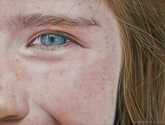 576x436 Realistic Face Acrylic Painting By Simon Hennessey 20 - Realistic Face Painting