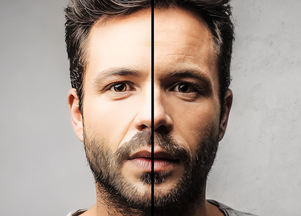 1000x719 How To Create A Realistic Painted Effect In Photoshop - Realistic Face Painting