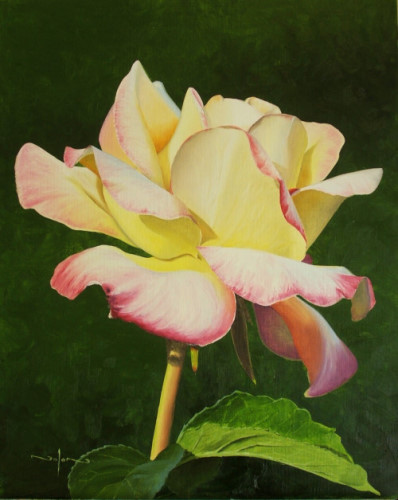 398x500 How To Paint A Realistic Flower In Oil - Realistic Flower Painting
