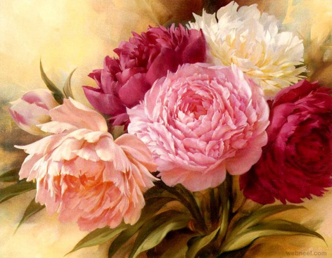 660x512 40 Beautiful And Realistic Flower Paintings For Your Inspiration - Realistic Flower Painting