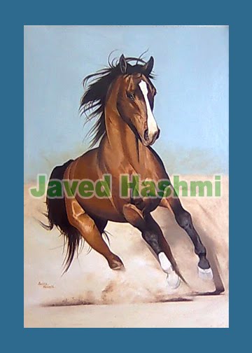 360x504 Horse Paintings For Sale Realistic Indian Animal Artist - Realistic Horse Painting