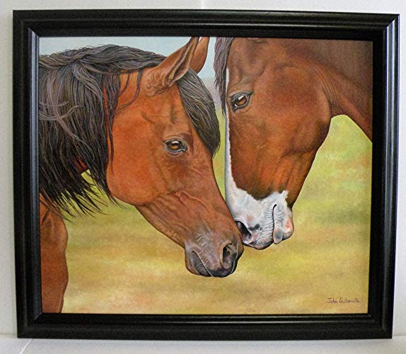 574x500 Wild Horses Oil Painting, Realism, Contemporary - Realistic Horse Painting