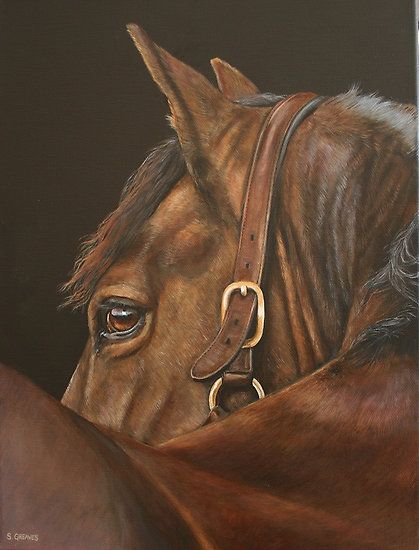 419x550 Equine Art In Motion Even While Still - Realistic Horse Painting