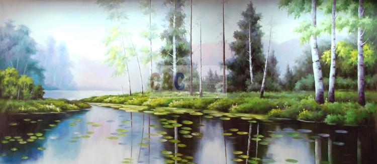 750x326 Realistic Oil Painting Landscape,canvas Landscape Paintings,canvas - Realistic Landscape Painting