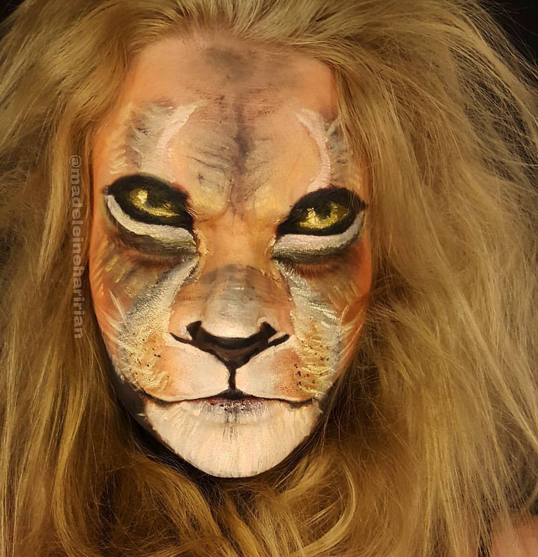 1080x1117 Lion Face Paint Tutorial Time Lapse Illusion - Realistic Lion Painting