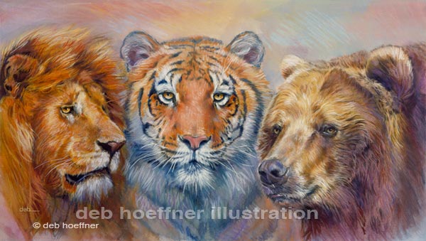 600x339 Lions And Tigers And Bears In Uniquely Colorful Yet Realistic - Realistic Lion Painting