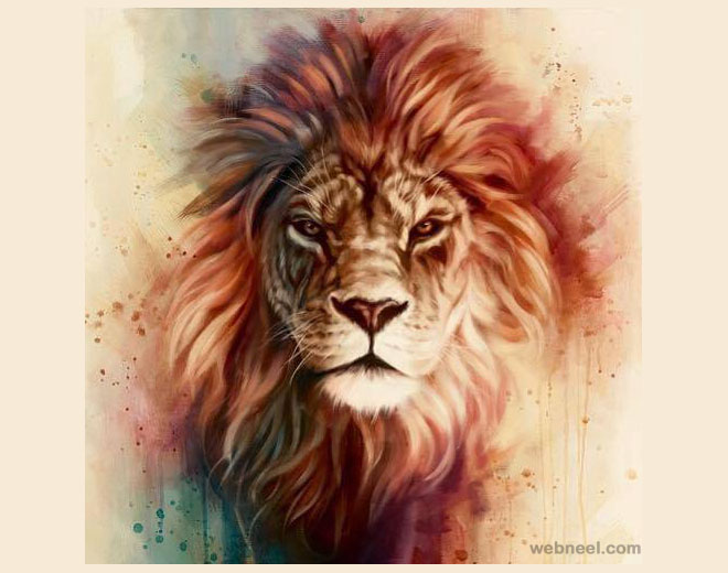 660x520 Lion Animal Painting By Ben Jeffery 4 - Realistic Lion Painting