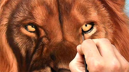 440x248 How To Paint A Lion Video - Realistic Lion Painting