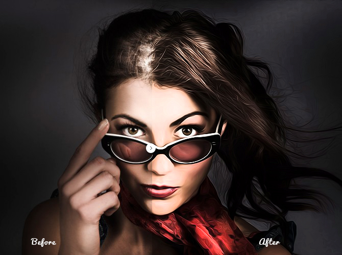 670x500 Realistic Oil Painting Action By Shariyarsojib - Realistic Oil Painting