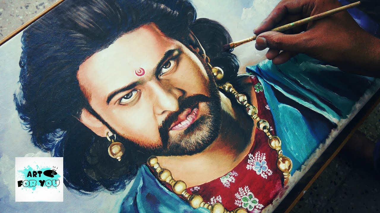 1280x720 Bahubali Realistic Painting (Speed Painting) Baahubali Drawing - Realistic Painting