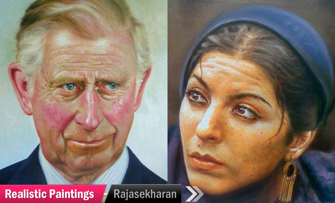 660x400 20 Beautiful And Realistic Paintings By Kerala Artist Rajasekharan - Realistic Painting Artist