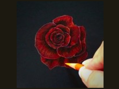 400x300 Drawing A Rose - Realistic Rose Painting