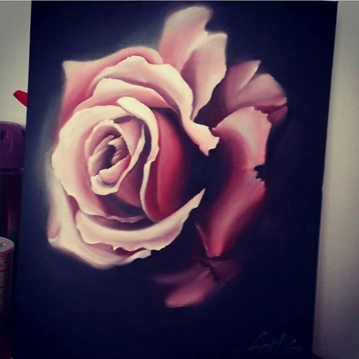 720x720 Oil On Canvas Realistic Rose By Sake! - Realistic Rose Painting