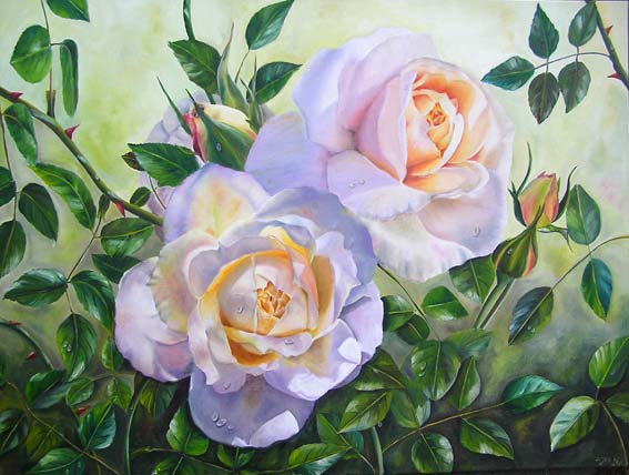 567x428 Realistic Rose Painting - Realistic Rose Painting