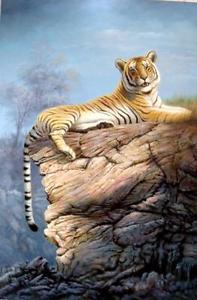197x300 Realistic Oil Painting Tiger 91x62cm 36x24 Inches Ebay - Realistic Tiger Painting