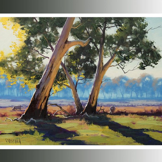 570x570 Landscape Oil Painting Tree Painting Rural Landscape Realistic - Realistic Tree Painting