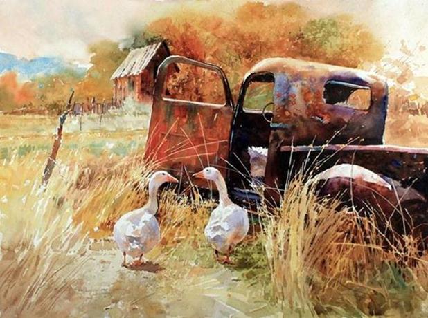 618x460 Carl Purcell Realistic Watercolor Paintings Painting - Realistic Watercolor Painting