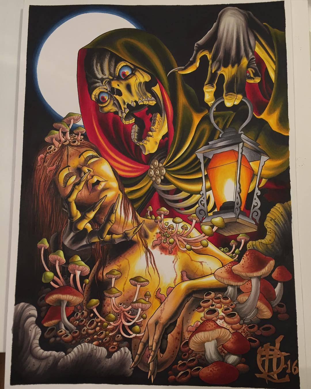 1080x1350 Peter Lagergren Tattoo Lazy Reaper Painting Done! - Reaper Painting