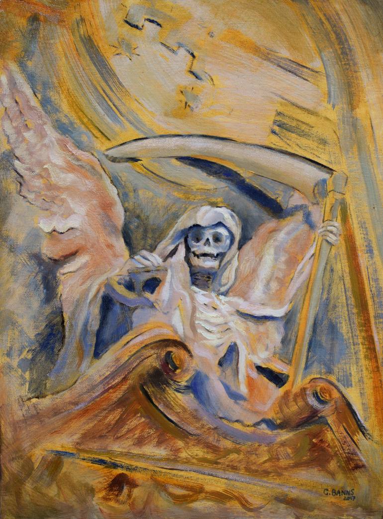 770x1042 Saatchi Art Angel Of Death (Grim Reaper) Church Of San Pietro - Reaper Painting