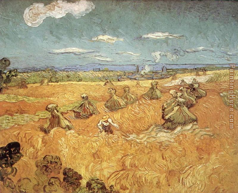 800x648 Vincent Van Gogh Wheat Stacks With Reaper Painting Anysize 50% Off - Reaper Painting