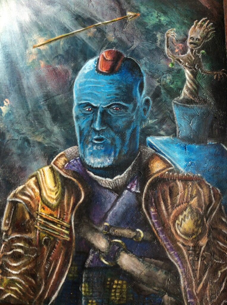 764x1024 Yondu 1 Acrylic Painting Whistling By Sandy Reaper - Reaper Painting