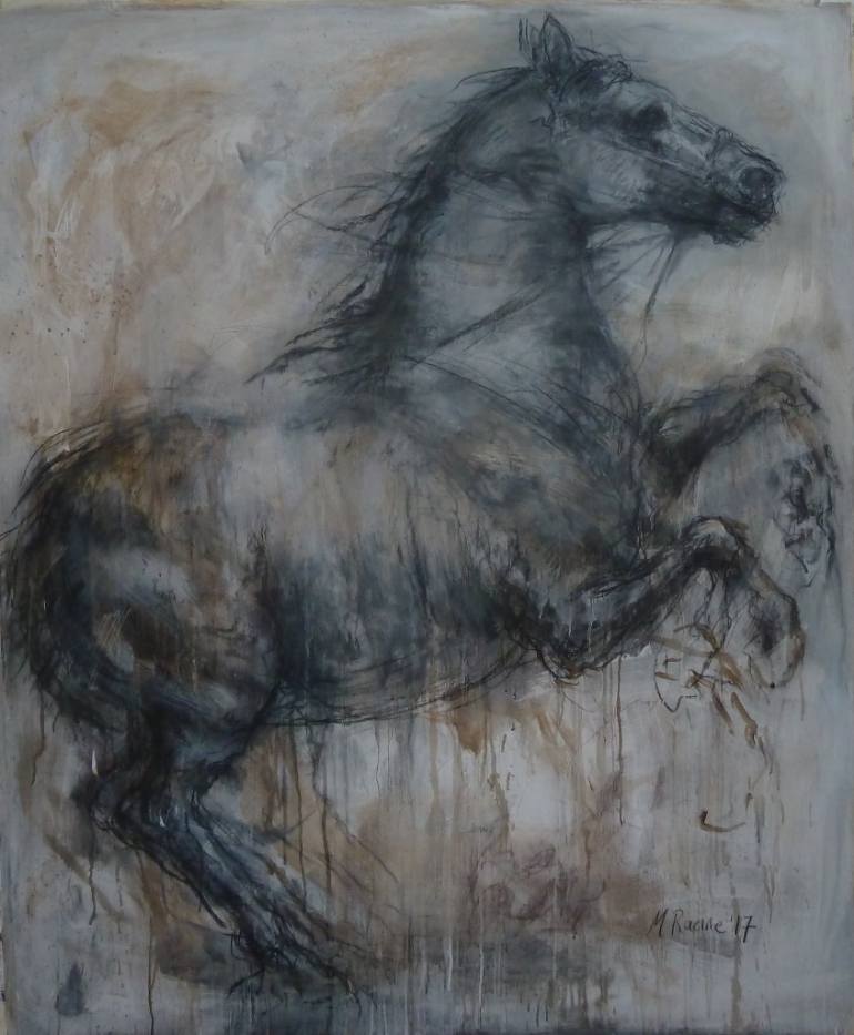 770x933 Saatchi Art Rearing Horse Drawing By Mandy Racine - Rearing Horse Painting