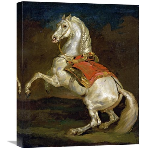 490x490 Global Gallery - Rearing Horse Painting