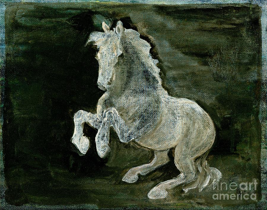 900x708 Rearing Horse Painting By Anna Folkartanna Maciejewska Dyba - Rearing Horse Painting