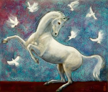 375x322 Rearing Horse Paintings For Sale Saatchi Art - Rearing Horse Painting