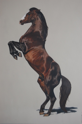 319x480 Chisholm Gallery Joanna Charlotte - Rearing Horse Painting