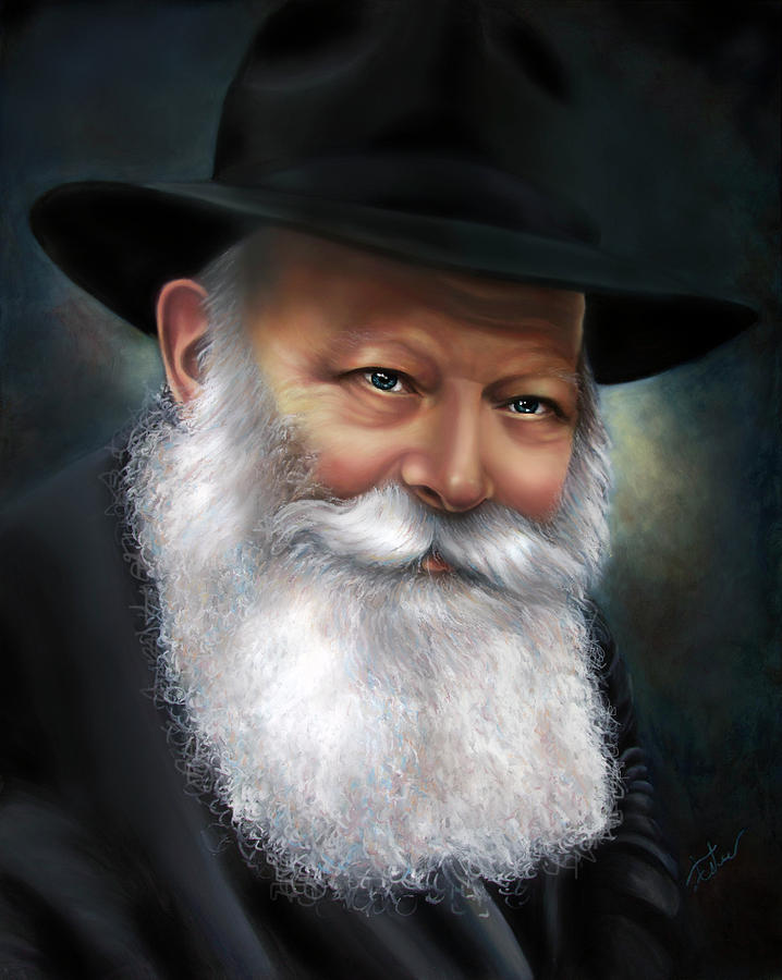 718x900 Rebbe In Oils Painting By Estee Klein - Rebbe Painting