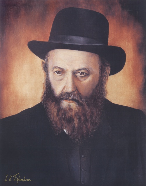 500x636 Rebbe Rashab Of Lubavitch Tiefenbrun Painting - Rebbe Painting