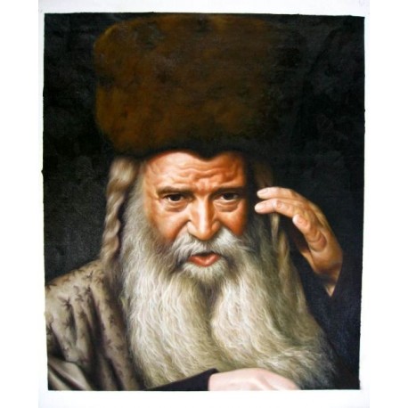 458x458 Skolyer Rebbe Jewish Art Oil Painting Gallery - Rebbe Painting