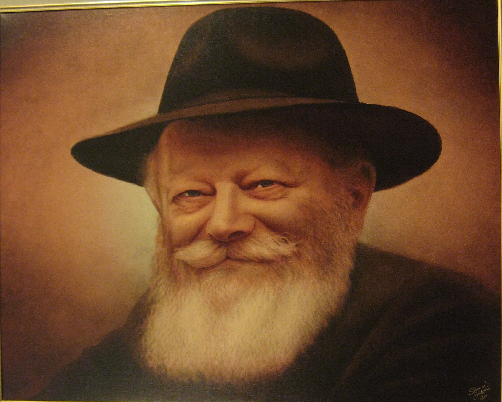 1694x1359 The Lubavitcher Rebbe's Smile Canvas Painting - Rebbe Painting