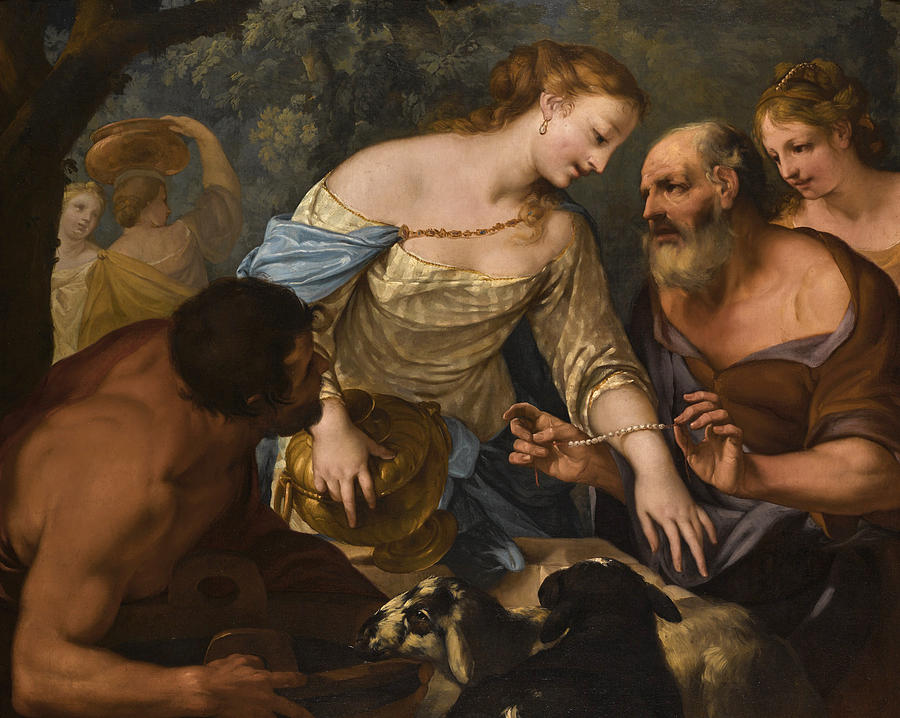 900x718 Rebecca At The Well Painting By Antonio Bellucci - Rebecca At The Well Painting