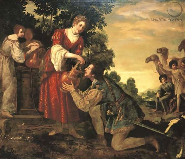 640x551 Rebecca And Eliezer - Rebecca At The Well Painting
