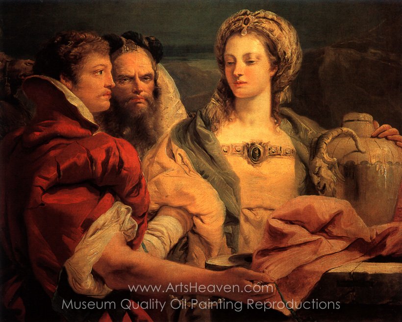 820x657 Reproduction Painting Giovanni Battista Tiepolo Rebecca - Rebecca At The Well Painting