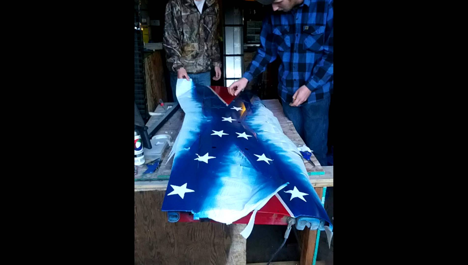 1905x1080 Confederate Flag Tailgate Painting - Rebel Flag Painting