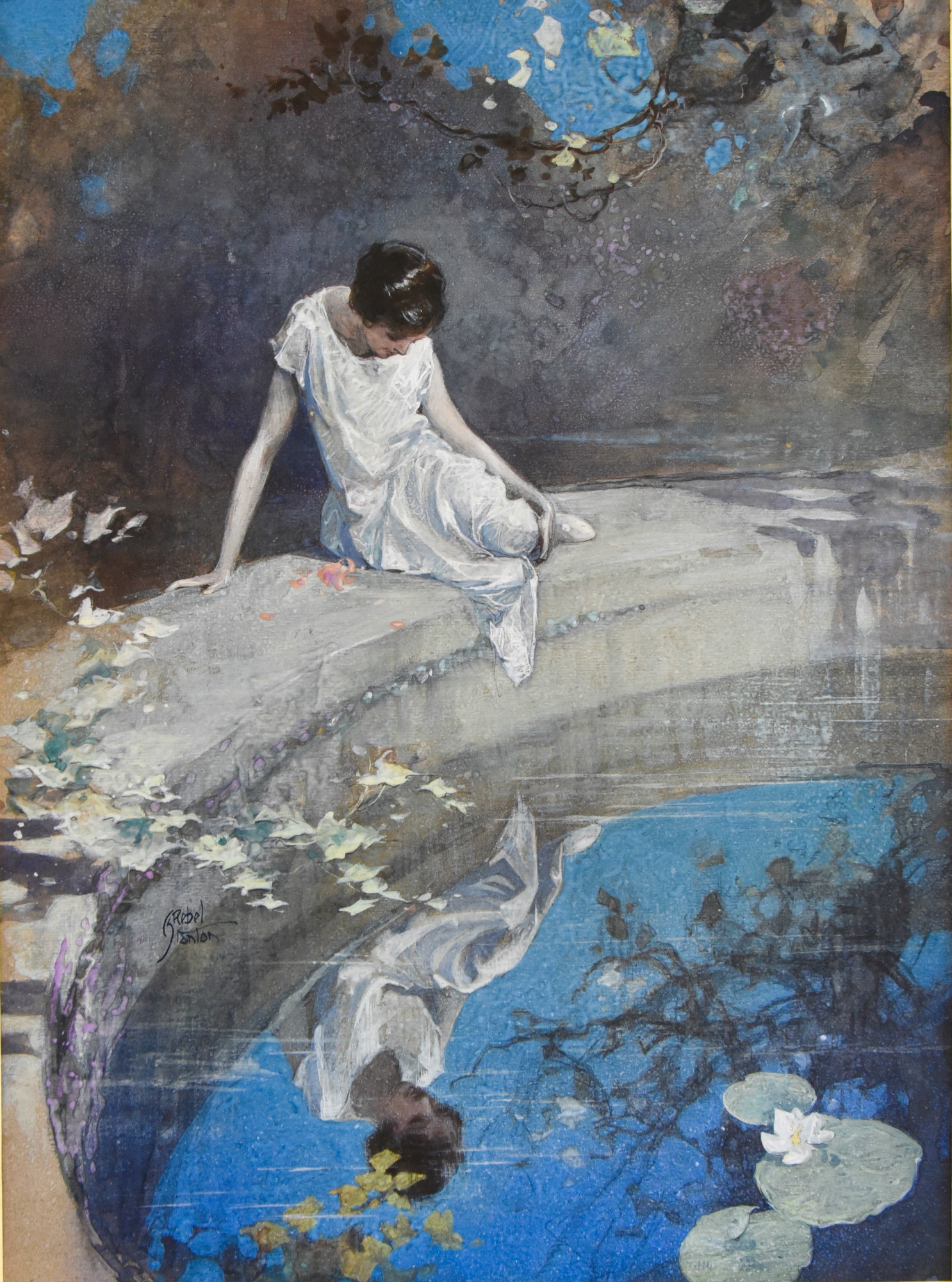 1486x2000 Watercolor Painting Lady - Rebel Painting