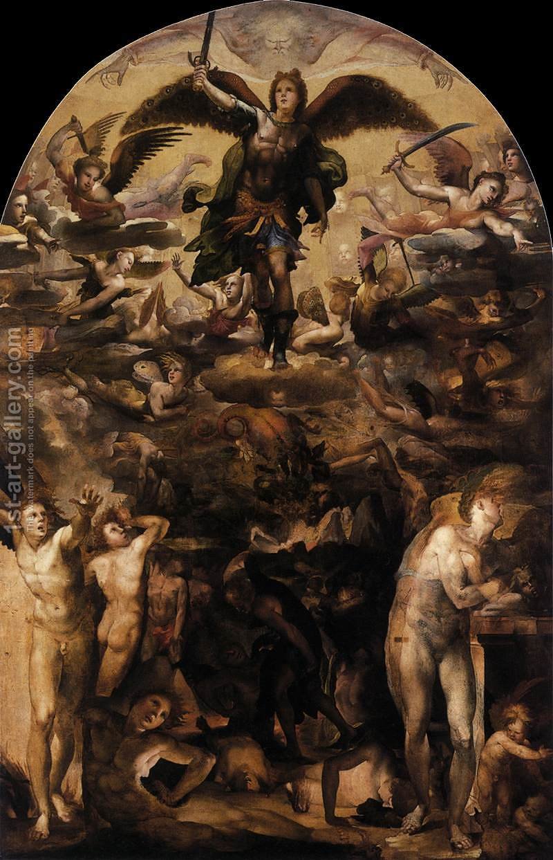 800x1243 Fall Of The Rebel Angels C. 1524 Domenico Beccafumi Reproduction - Rebel Painting