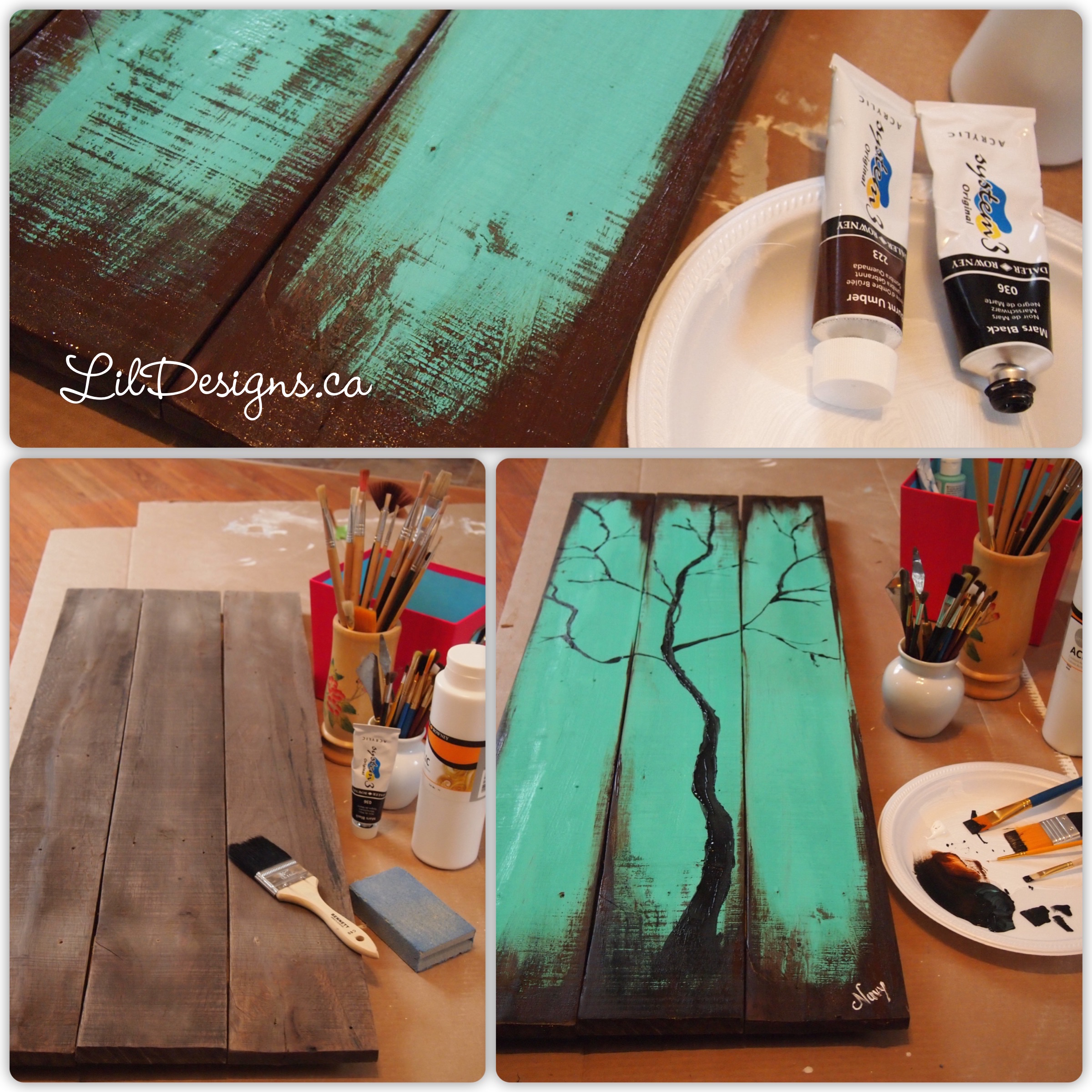 2400x2400 Who Needs Canvas! Lildesigns - Reclaimed Wood Painting
