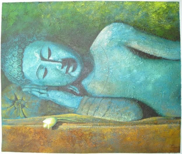 625x530 Reclining Buddha Painting Spiritual Life 2 Buddha - Reclining Buddha Painting