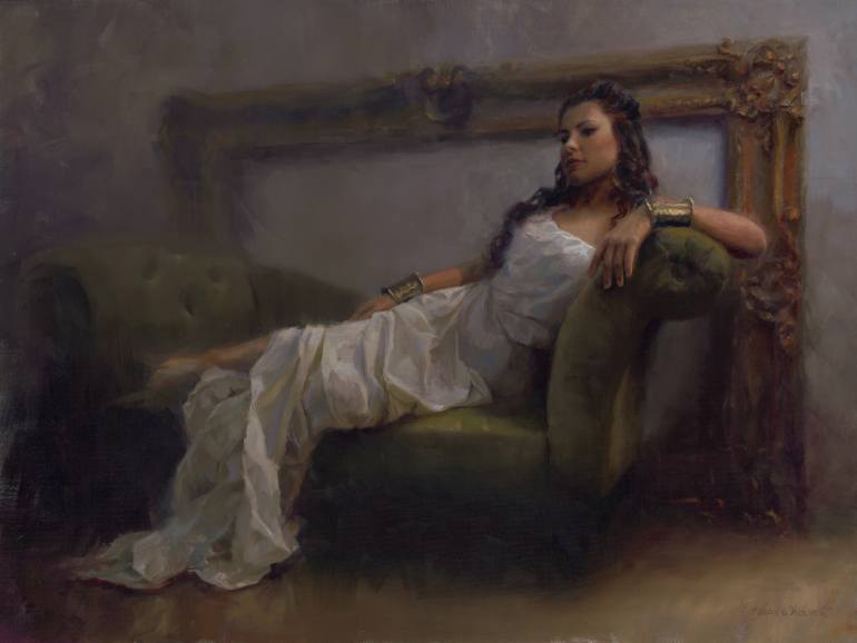 770x578 Saatchi Art Samantha - Reclining Woman Painting