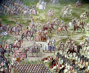 300x245 Spain Higueruela, 1431 Painting By Granger - Reconquista Painting