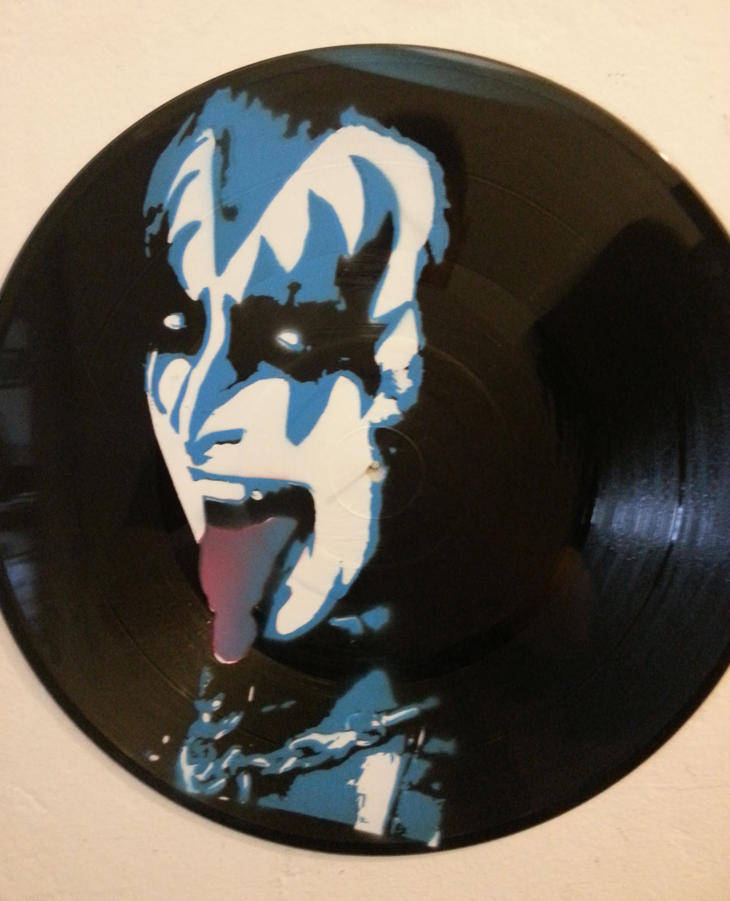 2448x3021 Gene Simmons Of Kiss Vinyl Record Painting Wilcox Art - Record Painting
