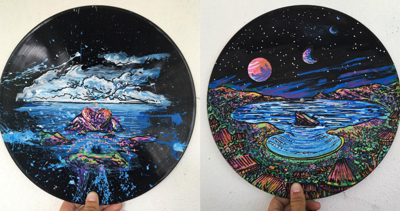 805x426 Sydney Artist Makes Vinyl Records Better By Painting Vibrant - Record Painting
