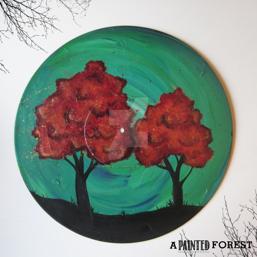 894x894 Vinyl Record Painting! By Paperheartsyndrome - Record Painting