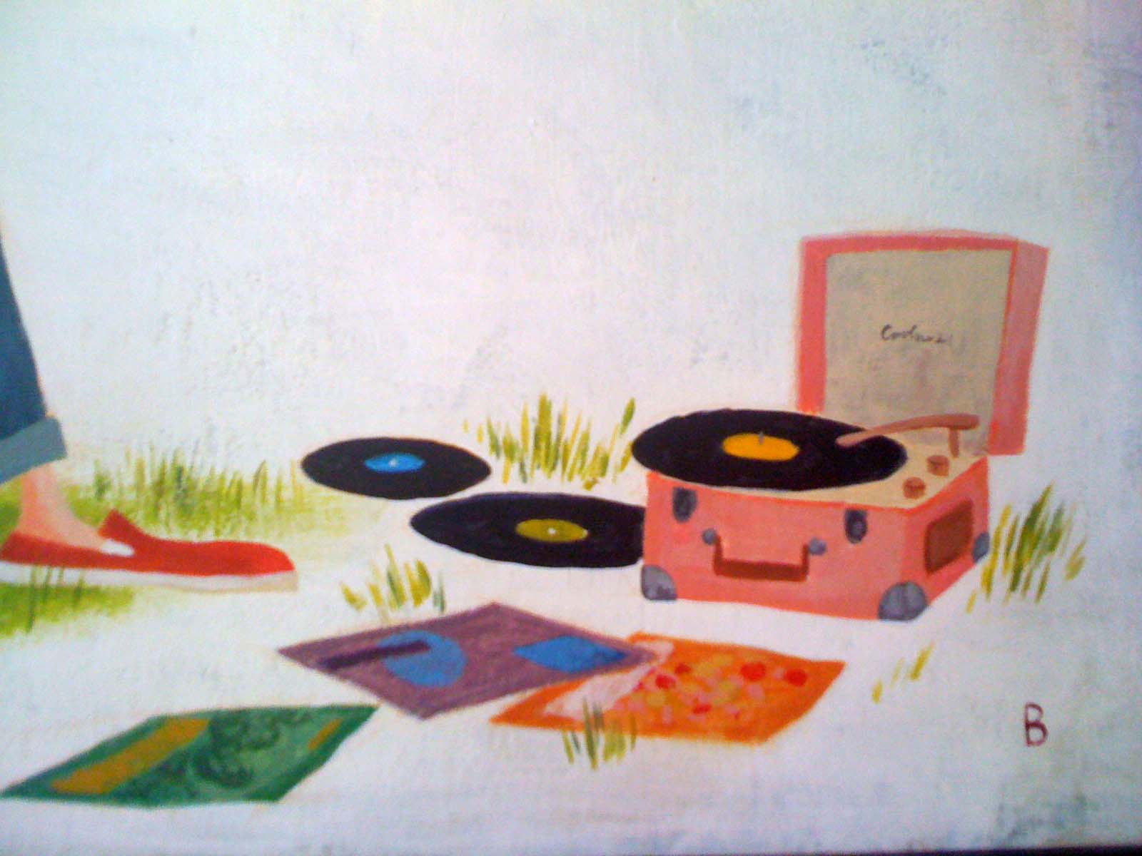 1600x1200 The Brigette Brigade Bring Your Record Player - Record Player Painting