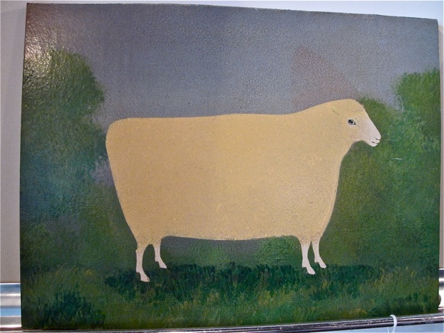 640x480 Metro Modern - Rectangle Sheep Painting
